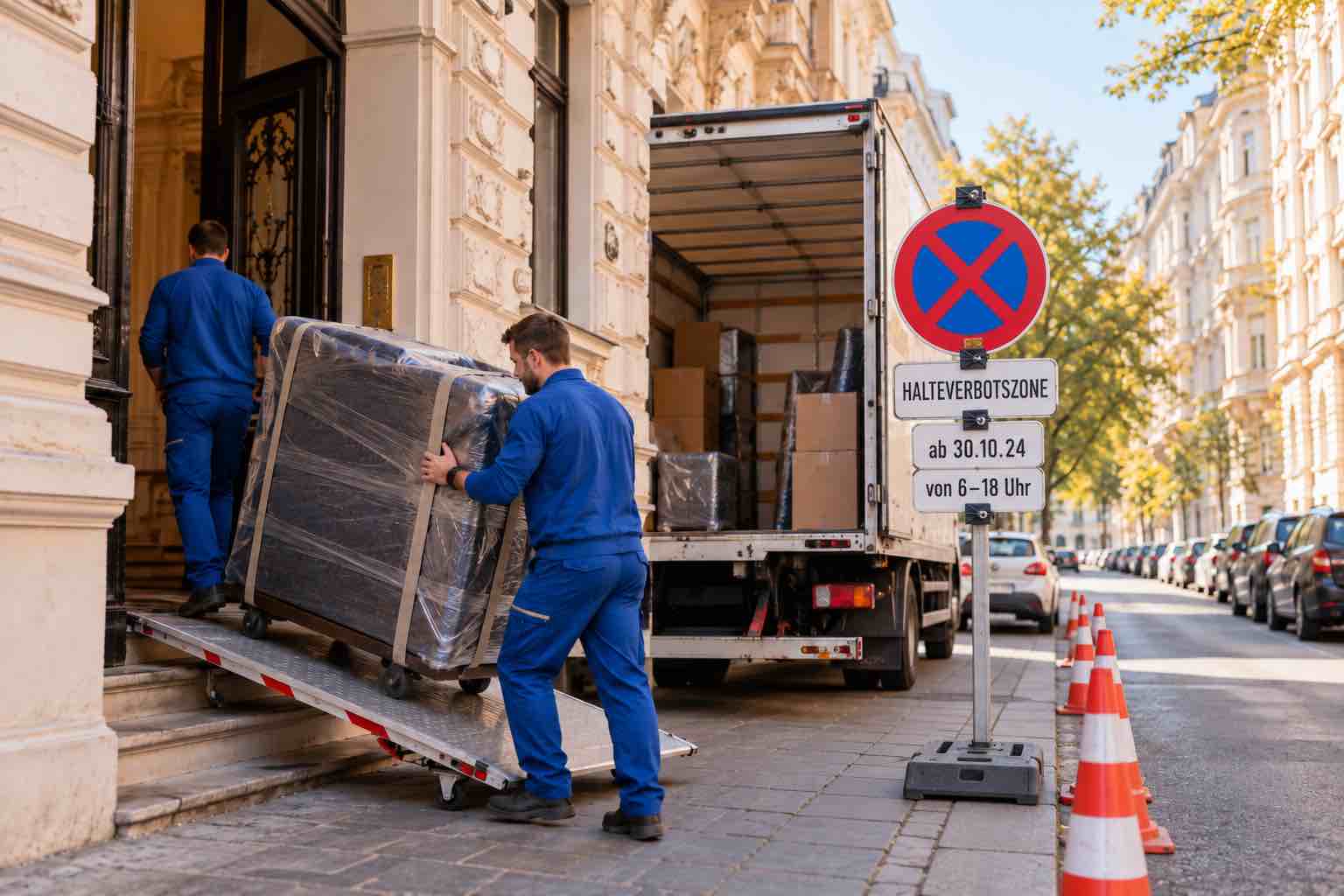 Lokale Planung von Zufahrt und Haltemöglichkeiten in Wien